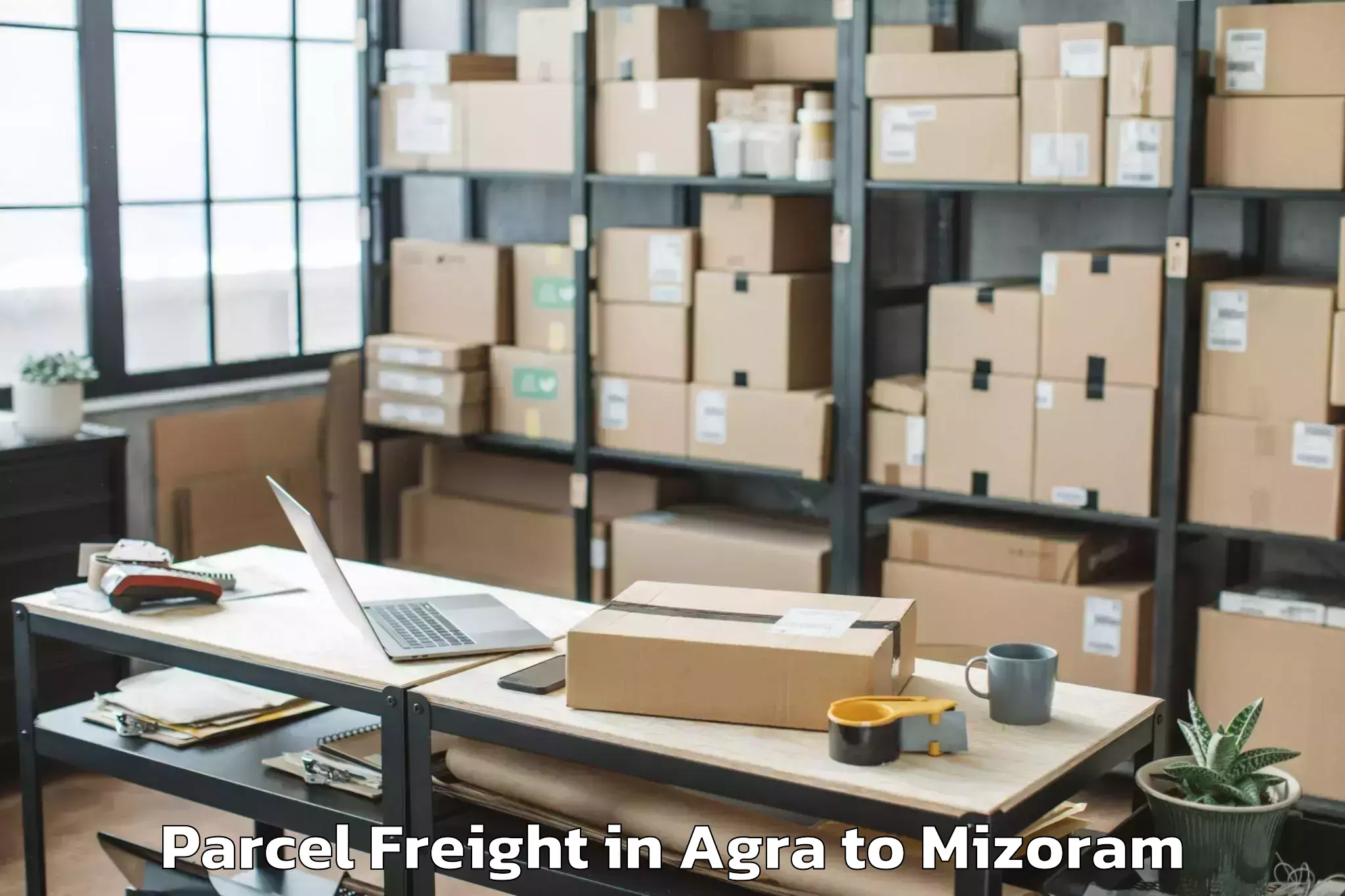 Top Agra to Zawlnuam Parcel Freight Available